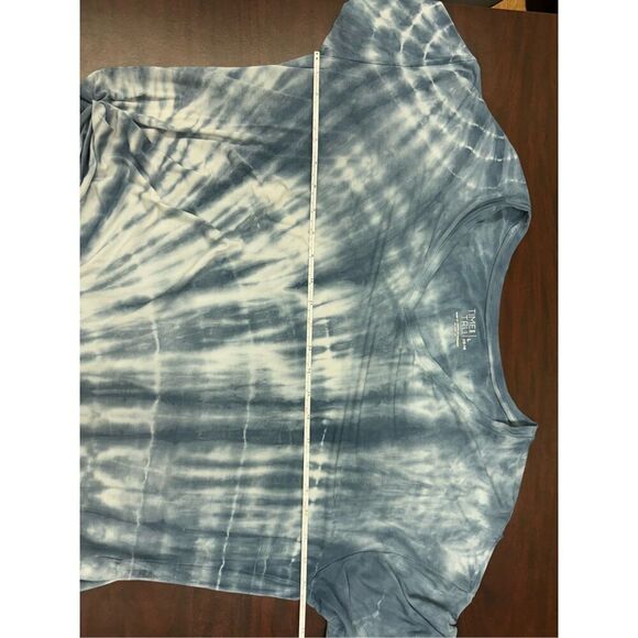 Time and Tru Tie Dye Short Sleeve Blouse Size Large - Picture 6 of 7